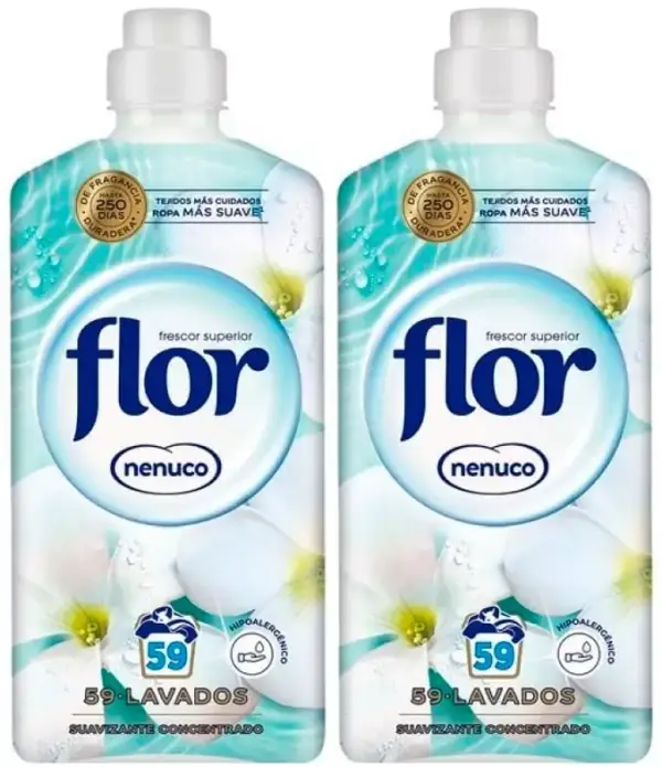 2x59 lavados suavizante concentrado Flor para la ropa 2x59 lavados suavizante concentrado Flor para la ropa