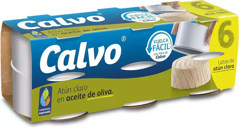 6x 65g Atún Claro Calvo en Aceite de Oliva 6x 65g Atún Claro Calvo en Aceite de Oliva