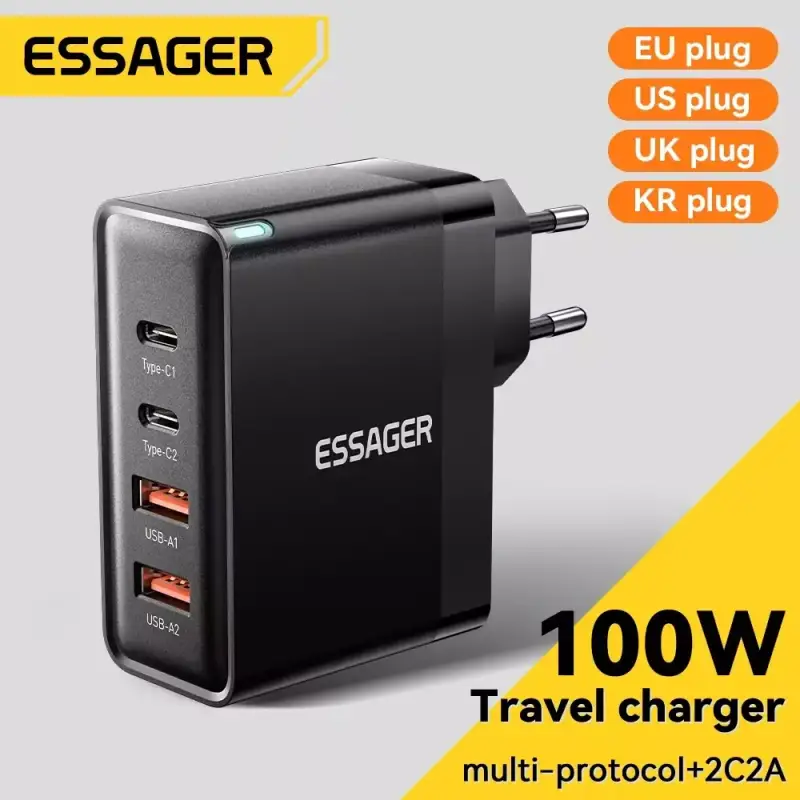 Cargador Essager 100W USB-C Cargador Essager 100W USB-C