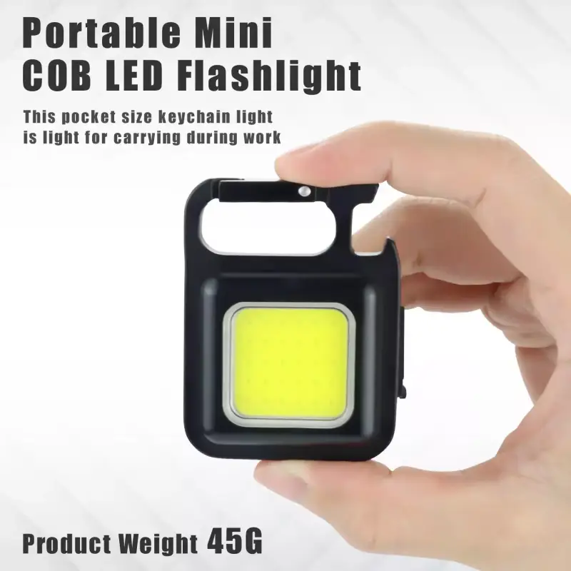 LLavero de luz COB Mini deslumbrante multifuncional LLavero de luz COB Mini deslumbrante multifuncional