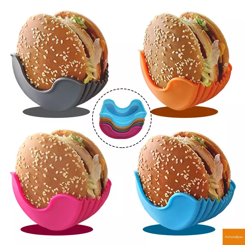 Soporte de silicona para hamburguesas Soporte de silicona para hamburguesas