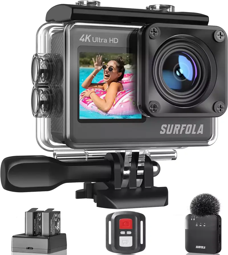 Cámara Deportiva 4K/60fps 24MP pantalla Dual Cámara Deportiva 4K/60fps 24MP pantalla Dual