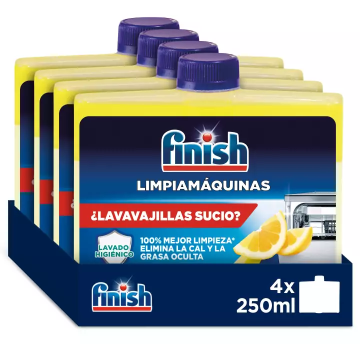 4x Finish Limpiamáquinas limón lavavajillas 250ml 4x Finish Limpiamáquinas limón lavavajillas 250ml