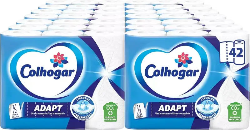 42 Rollos Papel Cocina Adapt Colhogar 42 Rollos Papel Cocina Adapt Colhogar