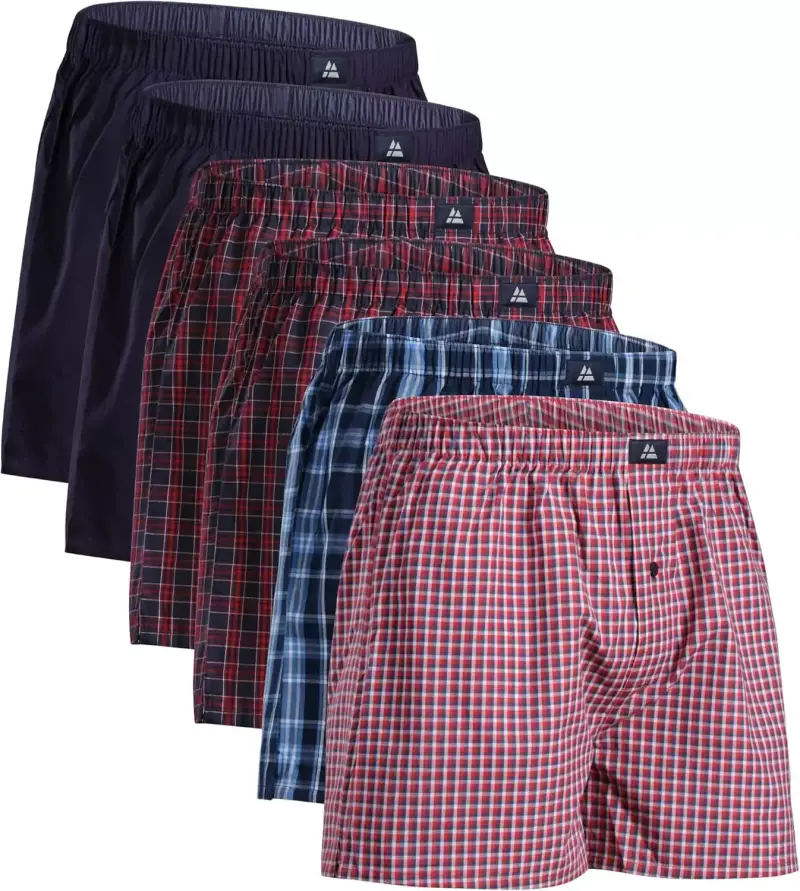 Pacl de 6 calzoncillos hombre tipo boxer de tela Pacl de 6 calzoncillos hombre tipo boxer de tela