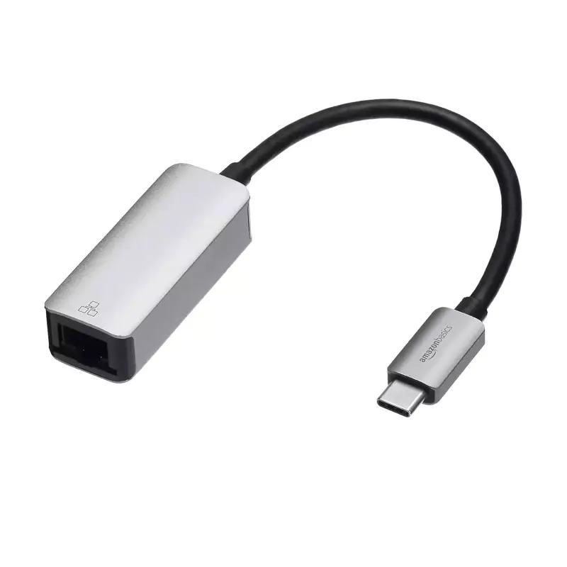 Adaptador USB C a Gigabit Ethernet RJ-45 de Amazon Basics Adaptador USB C a Gigabit Ethernet RJ-45 de Amazon Basics