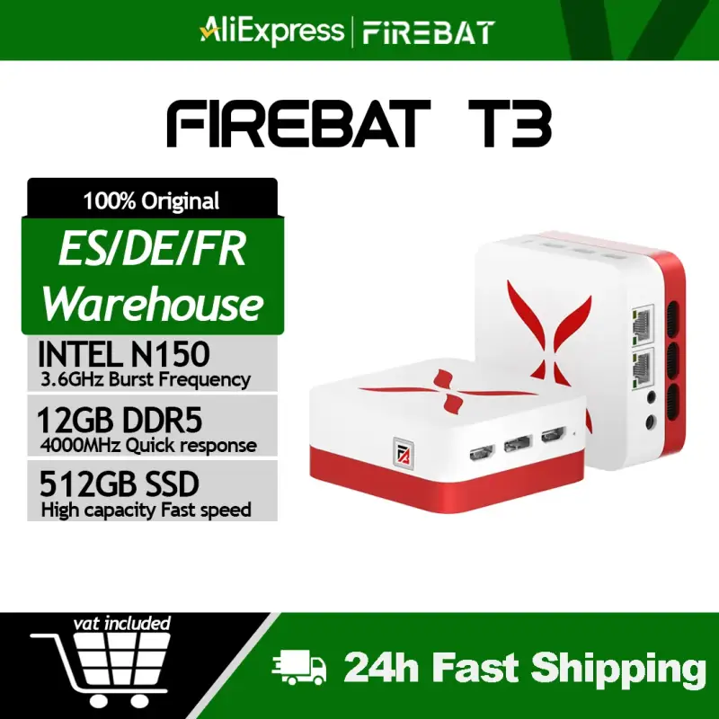 Mini PC Firebat T3 Intel N150 12GB+512GB Mini PC Firebat T3 Intel N150 12GB+512GB