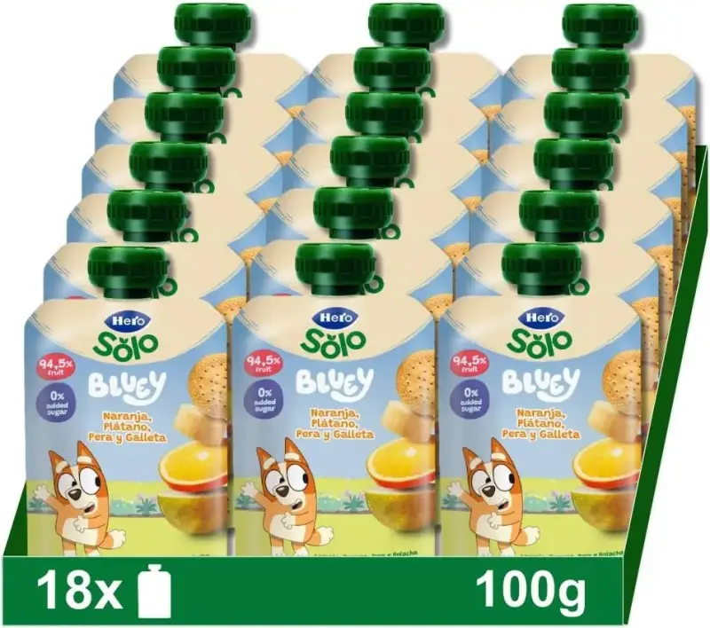 18x100g Hero Baby Mi Fruta con Naranja, Plátano, Pera y Galleta 18x100g Hero Baby Mi Fruta con Naranja, Plátano, Pera y Galleta