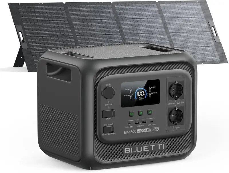 BLUETTI Elite 300 con Panel Solar de 350W BLUETTI Elite 300 con Panel Solar de 350W