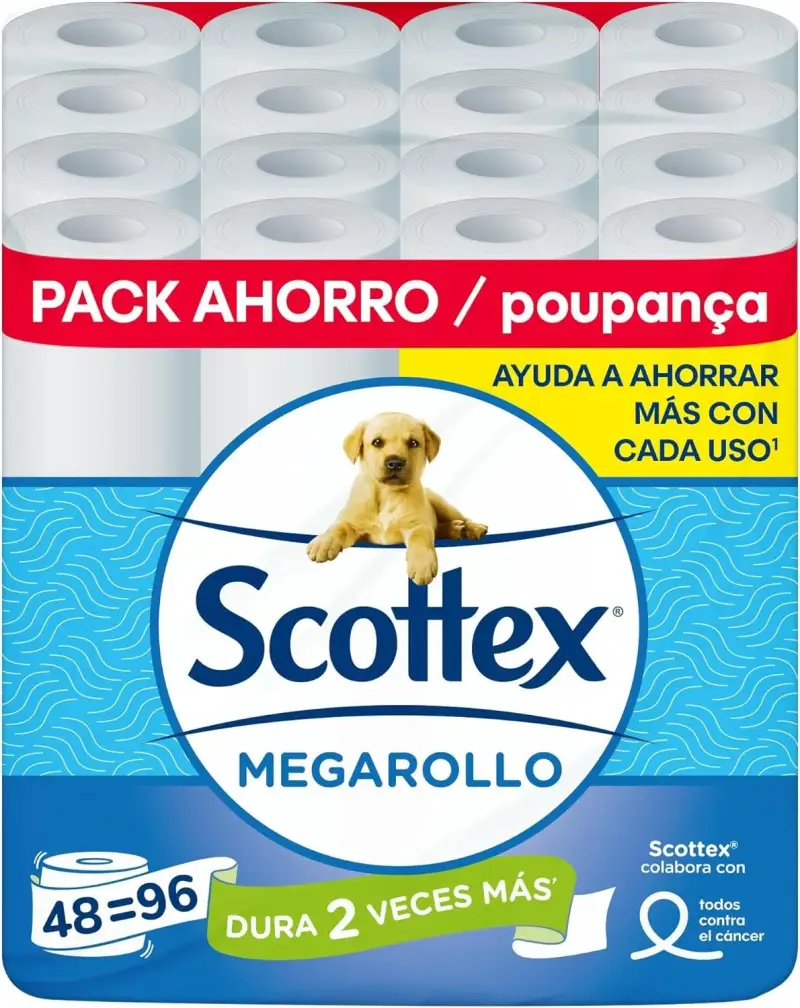 48 Rollos dobles Scottex Megarrollo 48 Rollos dobles Scottex Megarrollo