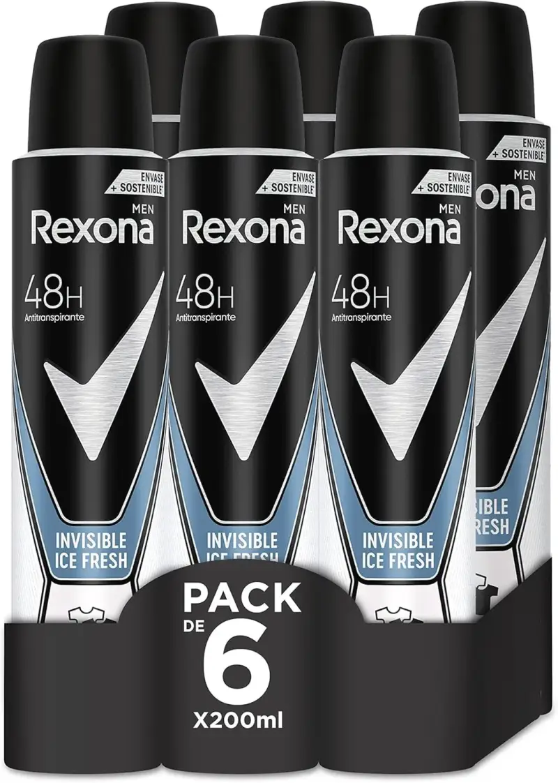 6x200ml Desodorante Rexona Invisible 6x200ml Desodorante Rexona Invisible