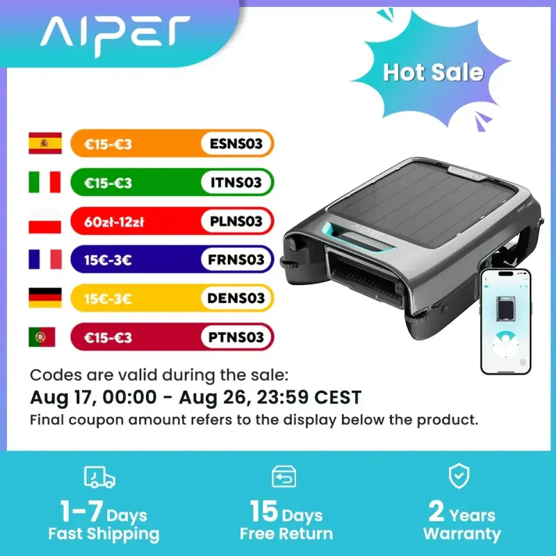 Robot Limpiafondos Solar Aiper EcoSurfer S2 Robot Limpiafondos Solar Aiper EcoSurfer S2