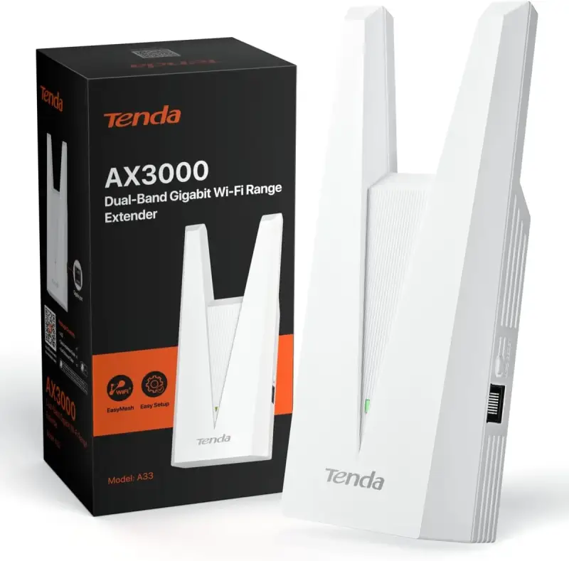 Repetidor WiFi 6 de Largo Alcance Doble Banda Tenda A33 Repetidor WiFi 6 de Largo Alcance Doble Banda Tenda A33