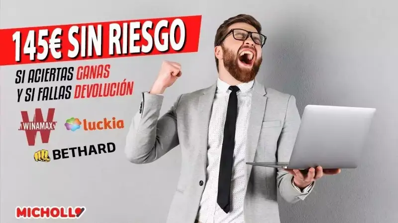 145€ SIN RIESGO en Winamax (100€), Bethard (25€) y Luckia (20€) 145€ SIN RIESGO en Winamax (100€), Bethard (25€) y Luckia (20€)