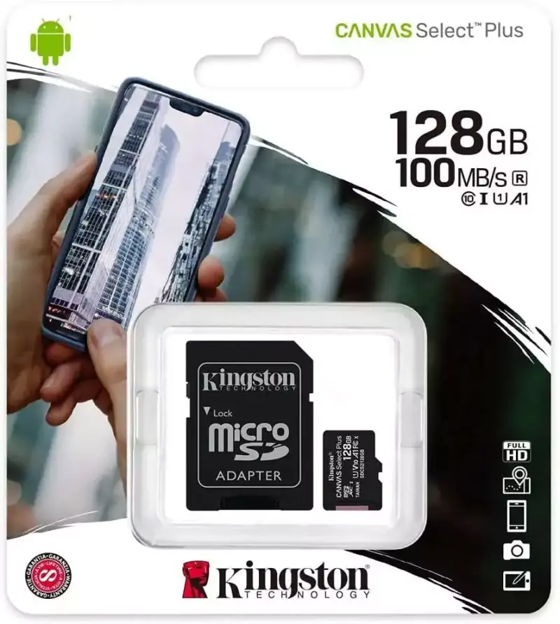 Tarjeta MicroSD Kingston Canvas Select 128GB Tarjeta MicroSD Kingston Canvas Select 128GB