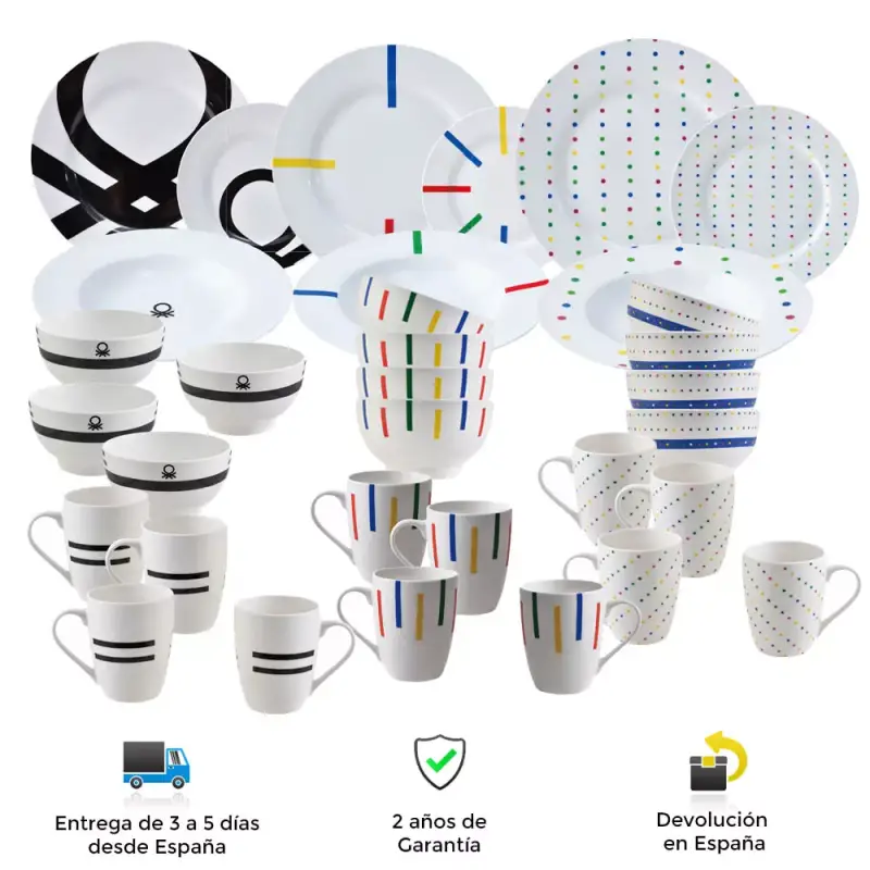 Bols, vajillas y tazas de cerámica Benetton Bols, vajillas y tazas de cerámica Benetton