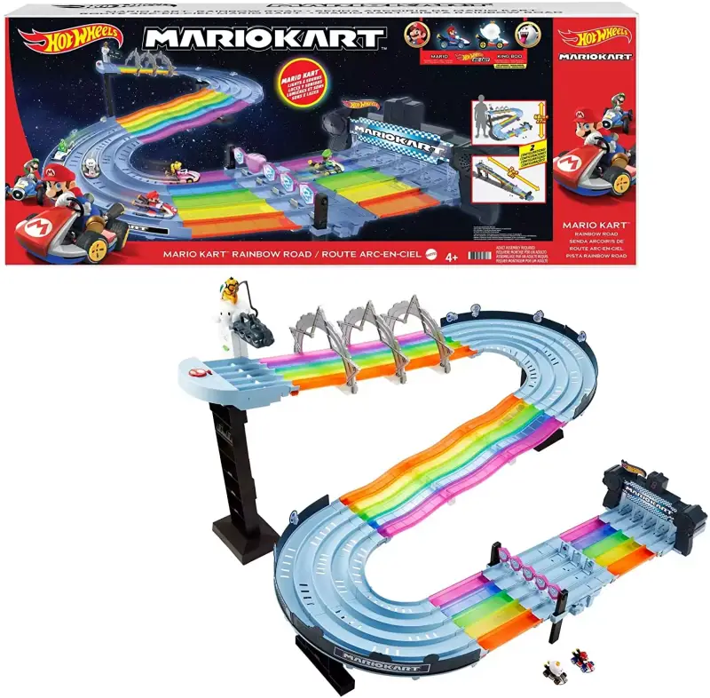 Pista Hot Wheels Mario Kart Senda Arcoíris Pista Hot Wheels Mario Kart Senda Arcoíris