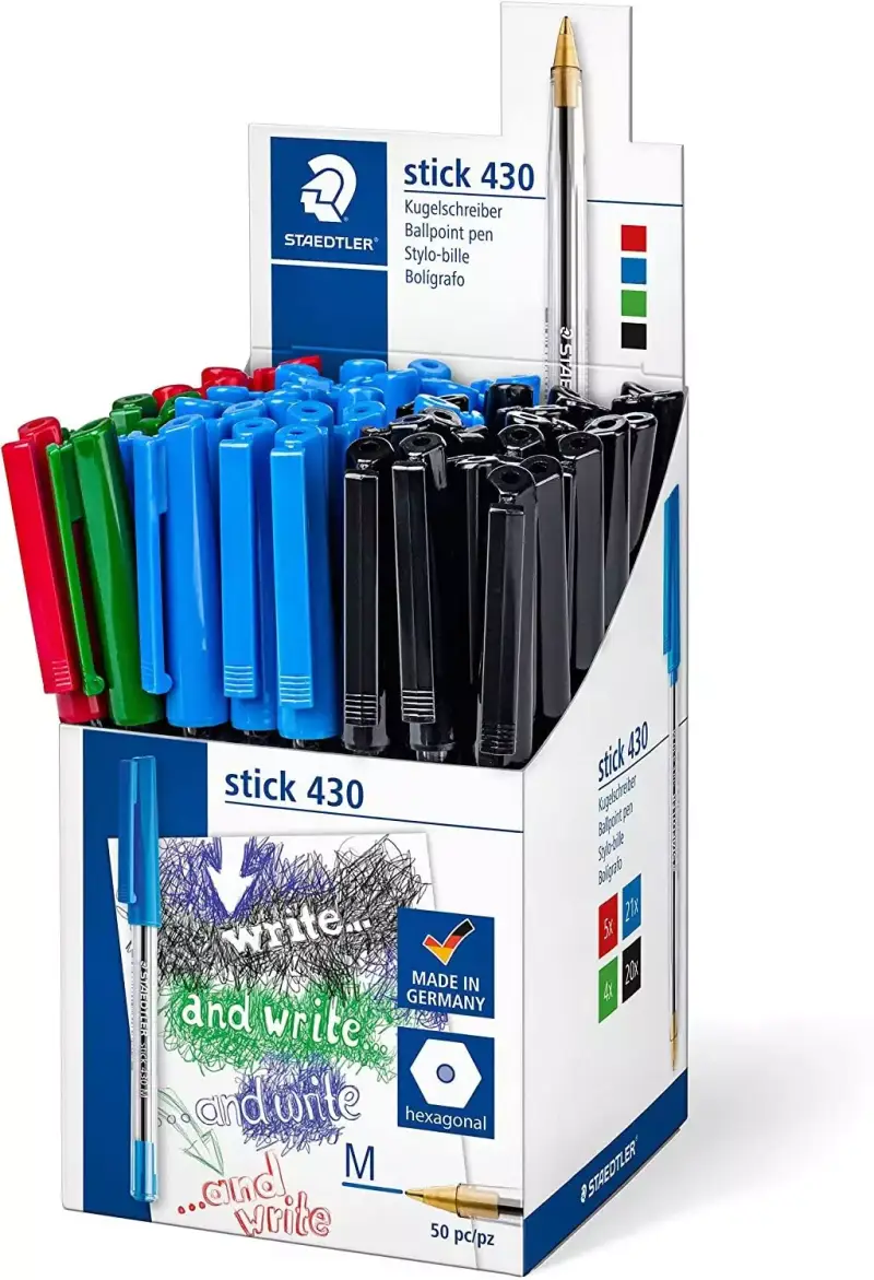 Pack de 50 Bolígrafos Staedtler Stick 430 Pack de 50 Bolígrafos Staedtler Stick 430