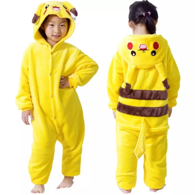 Pijama de franela de felpa de Pokémon Pikachu Pijama de franela de felpa de Pokémon Pikachu