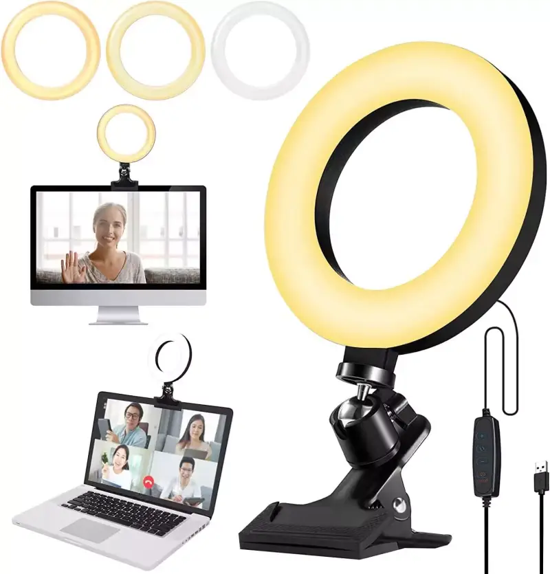 Anillo de luz videoconferencia de 15cm de 6" Anillo de luz videoconferencia de 15cm de 6"
