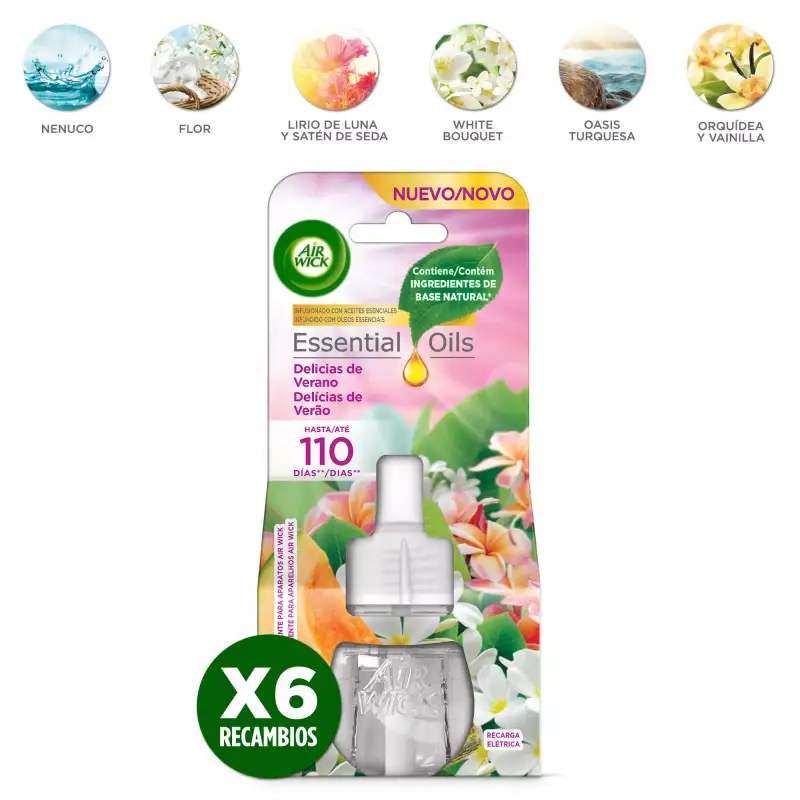 Set de Lote 6 Recamios Air Wick Eléctrico Set de Lote 6 Recamios Air Wick Eléctrico