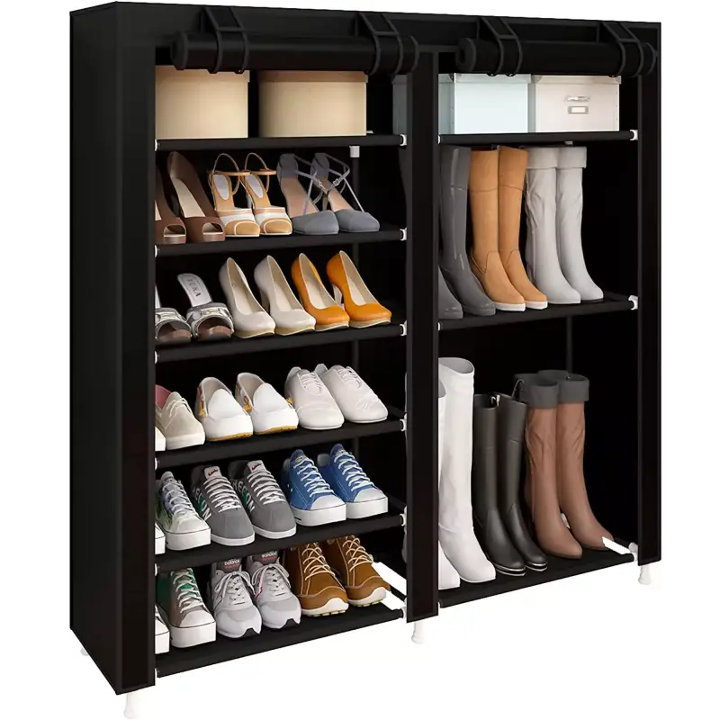 Armario Zapatero Tela para Zapatos y Botas con Puertas Armario Zapatero Tela para Zapatos y Botas con Puertas