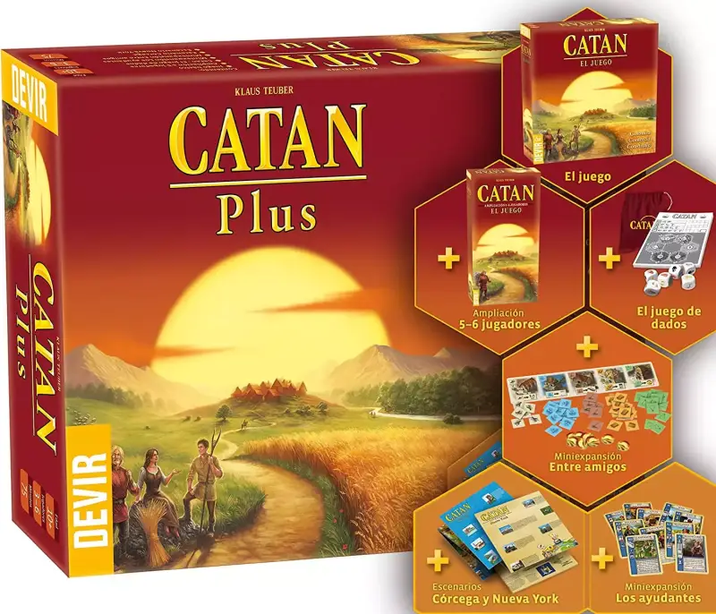 Devir Catan Plus + Amplicaciones Devir Catan Plus + Amplicaciones
