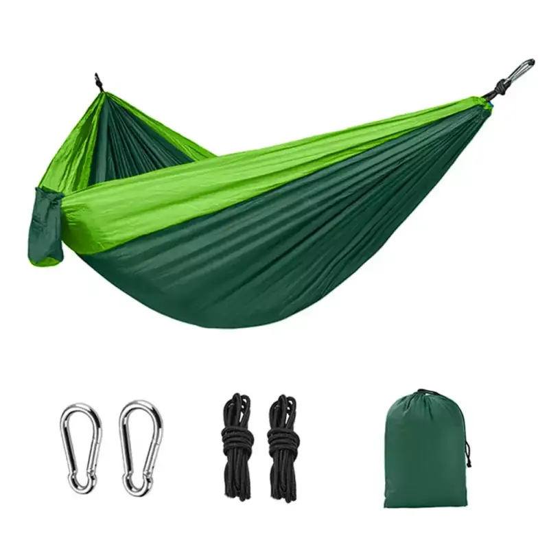 Hamaca de nailon verde claro para acampar de 270x140cm Hamaca de nailon verde claro para acampar de 270x140cm