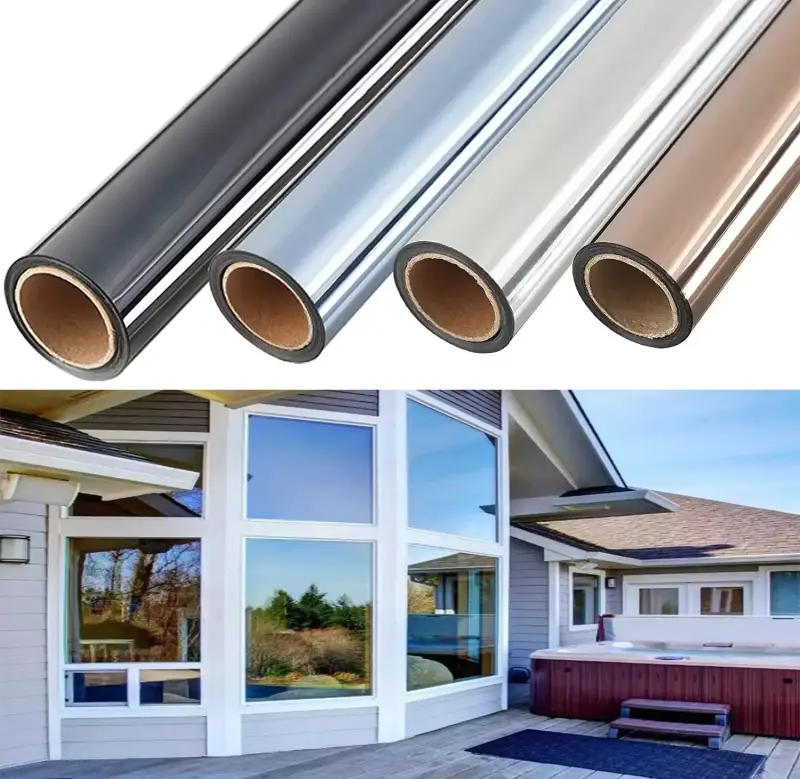 Película adhesiva efecto espejo para ventana Película adhesiva efecto espejo para ventana