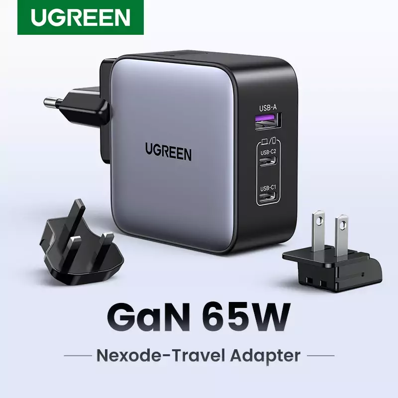 UGREEN Adaptador de viaje GaN de 65W UGREEN Adaptador de viaje GaN de 65W