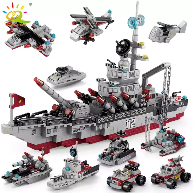 Bloques de construcción de barco militar para niños Bloques de construcción de barco militar para niños