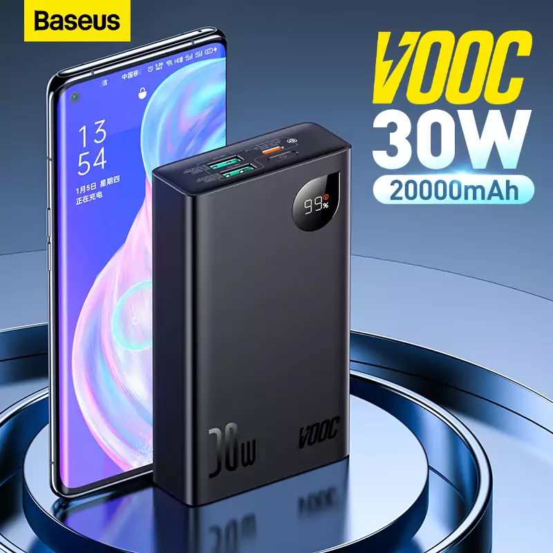 Baseus Banco de energía portátil de 20000mAh 30W Baseus Banco de energía portátil de 20000mAh 30W