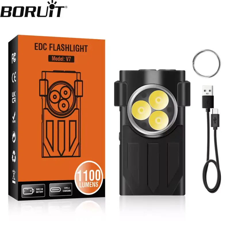 BORUiT llavero con linterna LED EDC V7 BORUiT llavero con linterna LED EDC V7