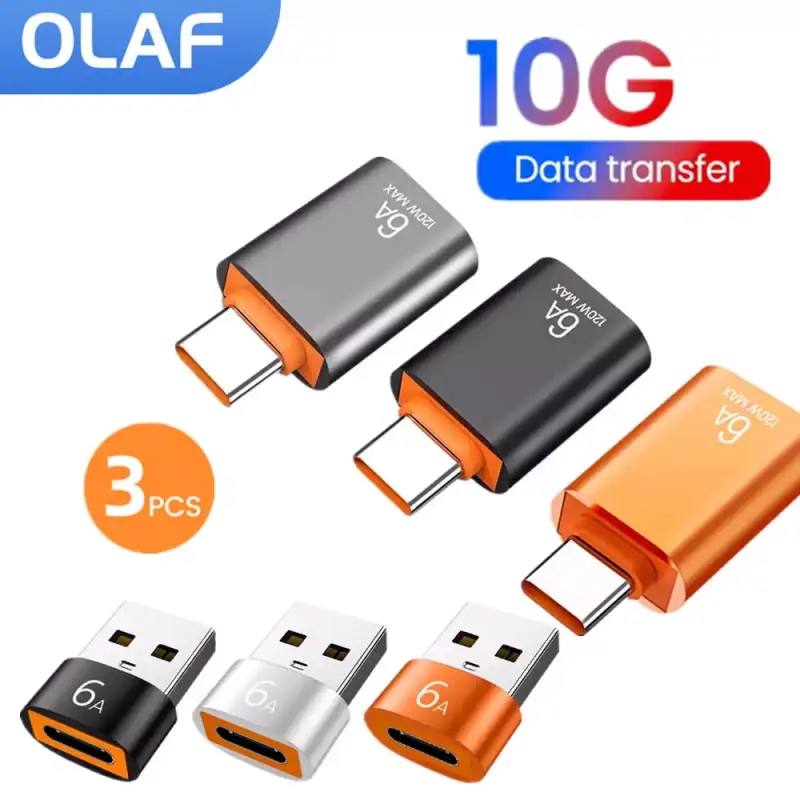 Adaptador de transferencia de datos 6A USB OTG a tipo C Adaptador de transferencia de datos 6A USB OTG a tipo C