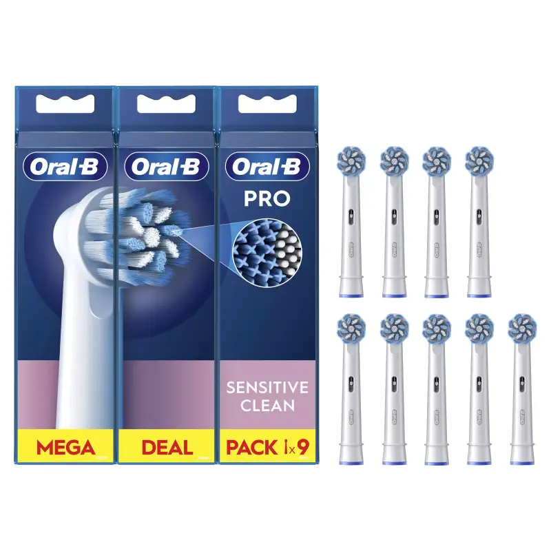 Oral-B Pro Sensitive Clean Cabezales De Recambio, Pack De 9 Unidades Oral-B Pro Sensitive Clean Cabezales De Recambio, Pack De 9 Unidades