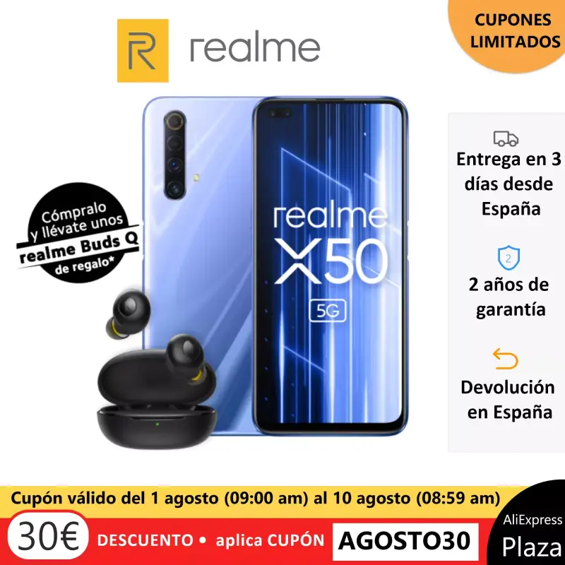 Realme X50 6GB/128GB + Realme EarBuds Realme X50 6GB/128GB + Realme EarBuds