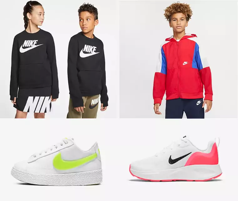50% en ropa y calzado Nike para niños 50% en ropa y calzado Nike para niños