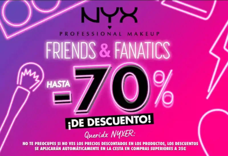70% de descuento en la web de NYX 70% de descuento en la web de NYX