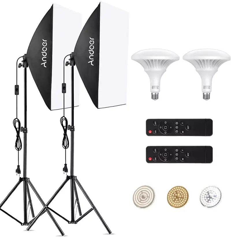 Set profesional de iluminación para estudio Set profesional de iluminación para estudio