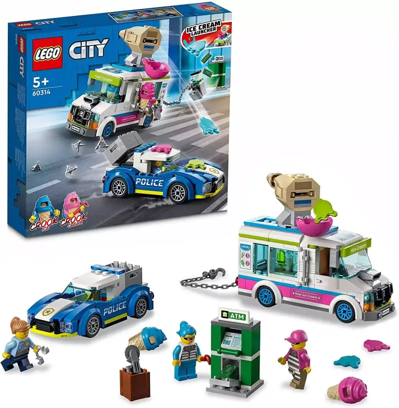 Lego city persecución policial con coche de helados Lego city persecución policial con coche de helados