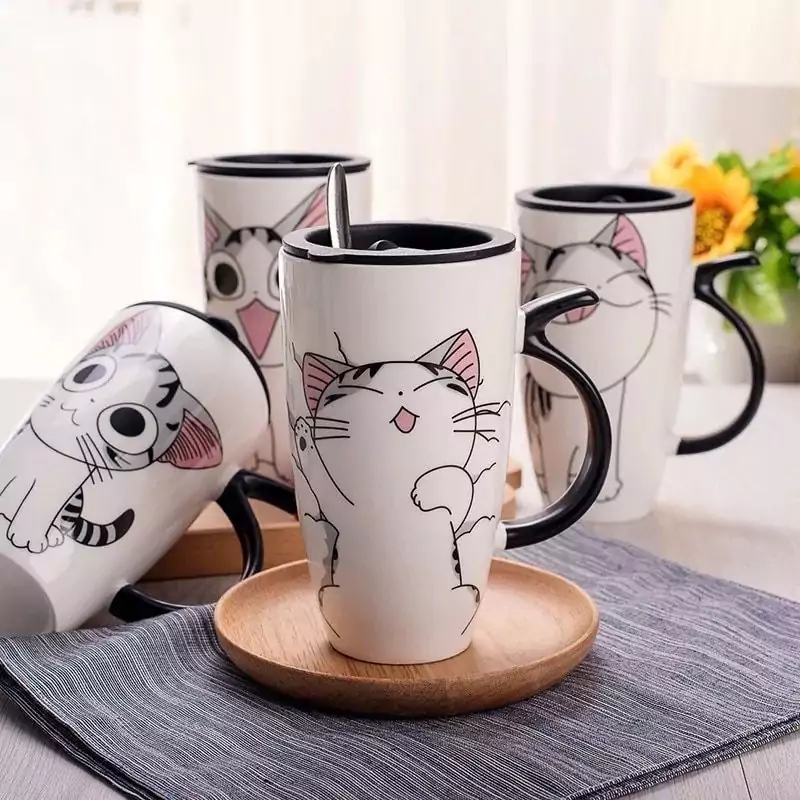 Taza cerámica gato varios diseños Taza cerámica gato varios diseños