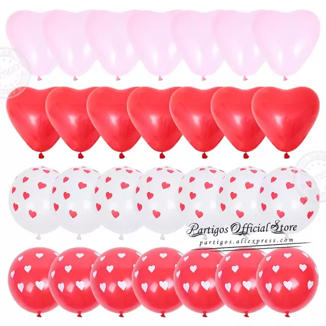 Kit de decoración San Valentín 28 globos Kit de decoración San Valentín 28 globos