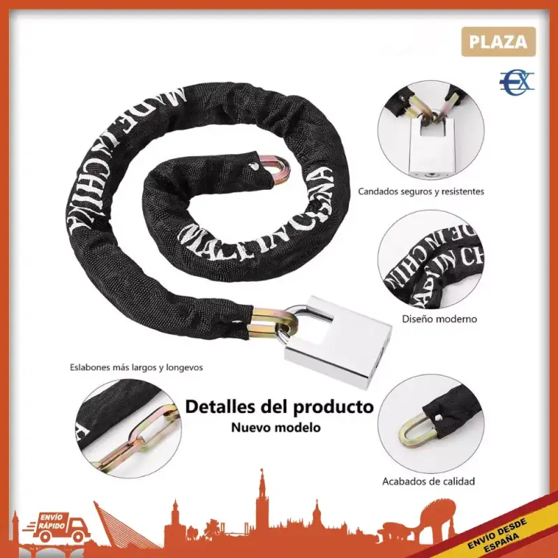 Cadena antirrobo para bicicletas Cadena antirrobo para bicicletas