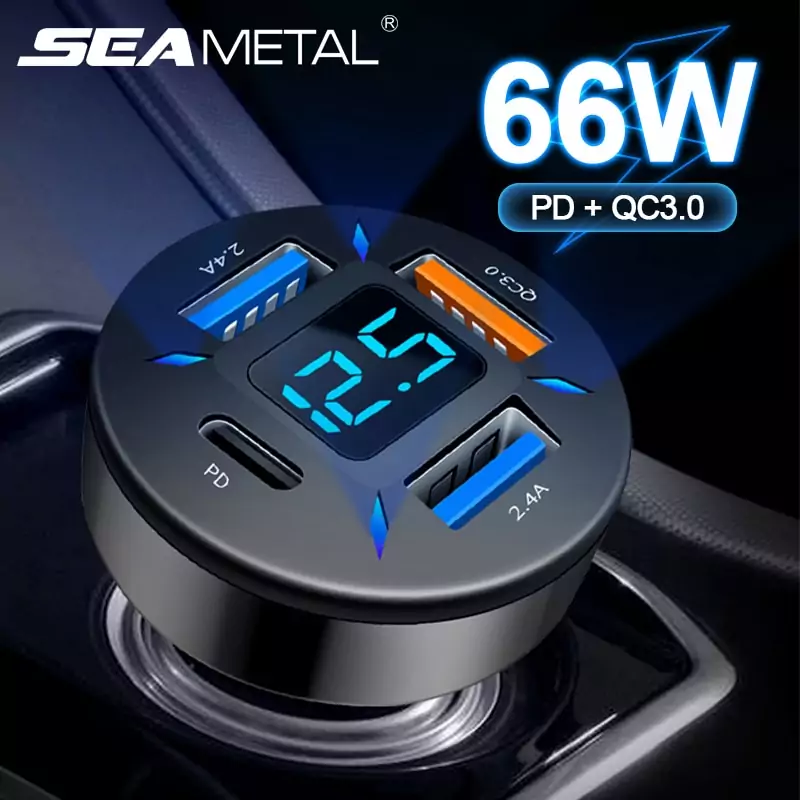 Cargador de coche de carga rápida 60W Cargador de coche de carga rápida 60W