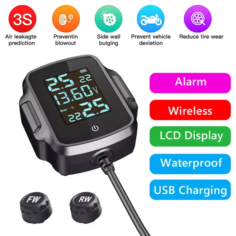 Sistema de monitoreo de presión de neumáticos para motocicleta Sistema de monitoreo de presión de neumáticos para motocicleta