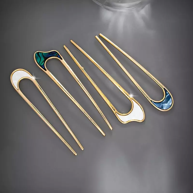 Horquilla de metal con forma de U para mujer Horquilla de metal con forma de U para mujer