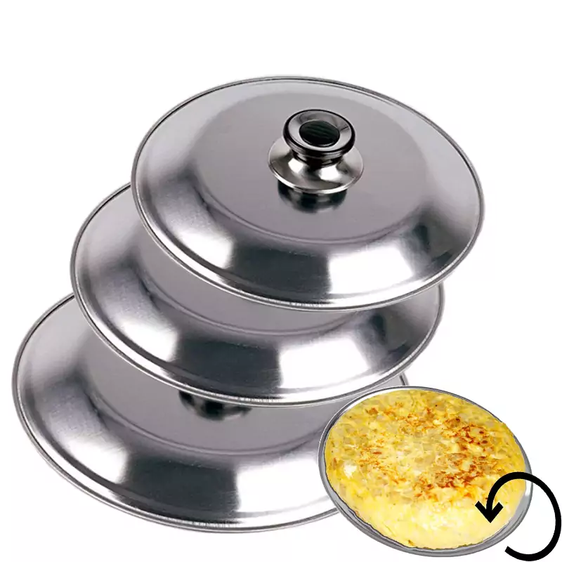 Pack 3 tapas inox giratortillas Pack 3 tapas inox giratortillas