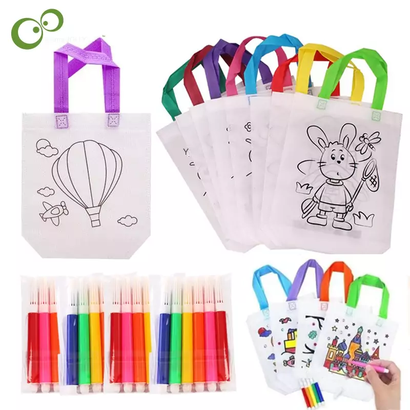 Juego de 5 bolsas para pintar para niños + rotuladores Juego de 5 bolsas para pintar para niños + rotuladores