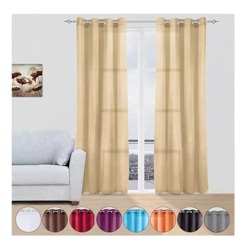 Cortinas translucidas 2pcs 150x260cm Cortinas translucidas 2pcs 150x260cm
