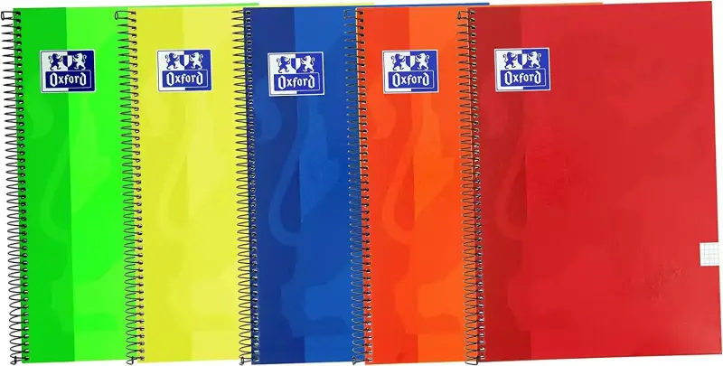 Pack 5 libretas Oxford A4 tapa extradura Pack 5 libretas Oxford A4 tapa extradura